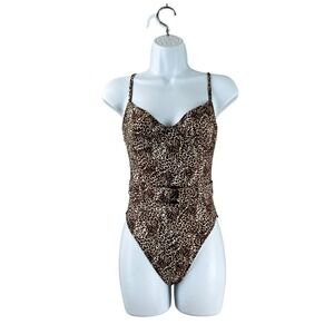 Faithfull The Brand Swimsuit Womens Small Almalfi‎ Charlie Leopard Print